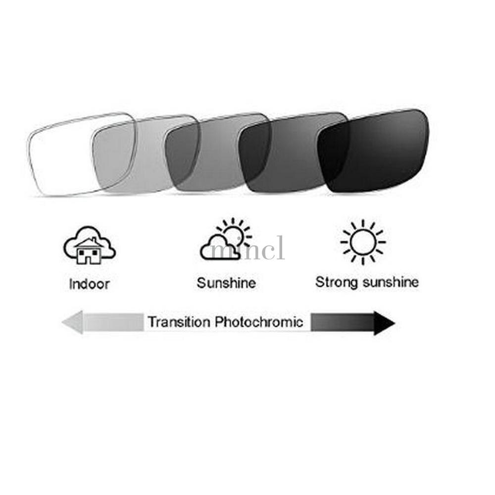 Square Metal Frame Multifocal Freeform Progressive Lenses Male Female Transition Sun