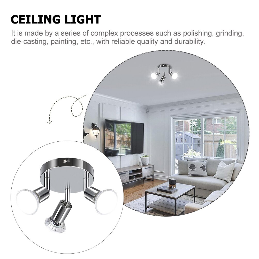 Light Fixture Ceiling Hanging Lighting 3-head Bedroom Hotel Living Room Lamp