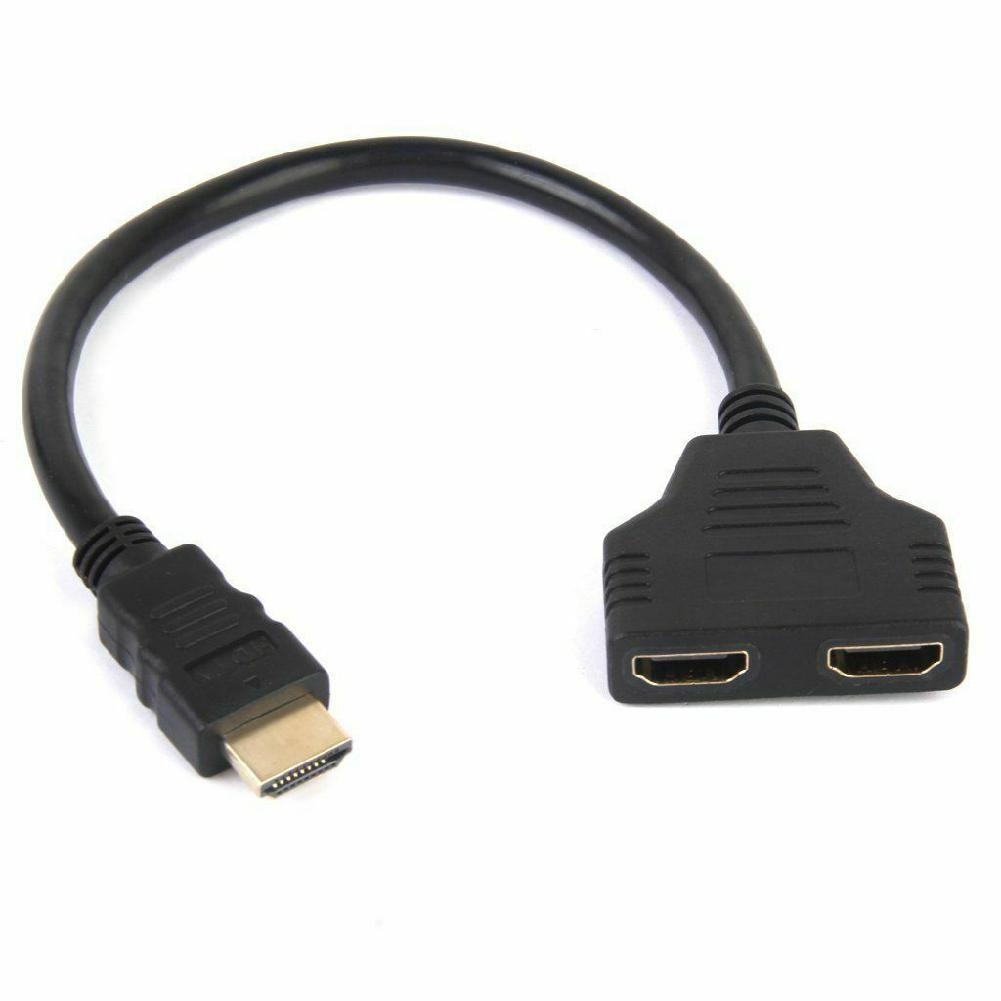 1080P HDMI Splitter Kabel 1 Male Naar Dual HDMI 2 Female Y Splitter Adapter in HDMI LED LCD HDTV 1 Ingang 2 Uitgang
