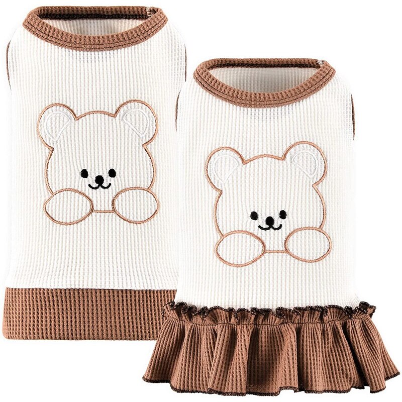 Camisetas sin mangas para perro y gato, vestido de gofre refrescante para cachorro y gatito, chaleco transpirable para primavera y verano, ropa para mascotas
