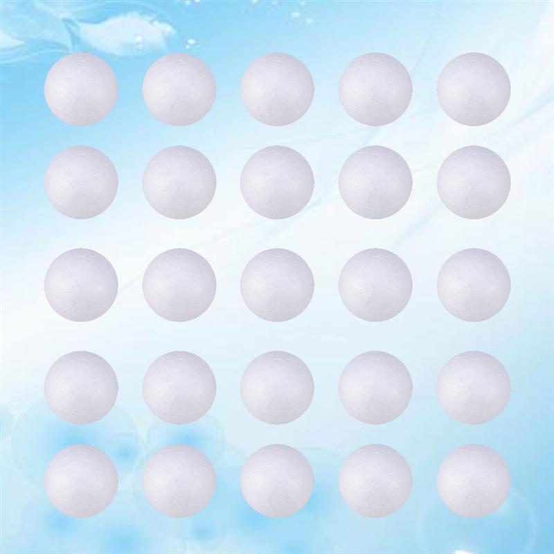 100pcs Foam Ball Useful Solid Polystyrene Foam Balls White Foam Balls Decorative Foam Balls