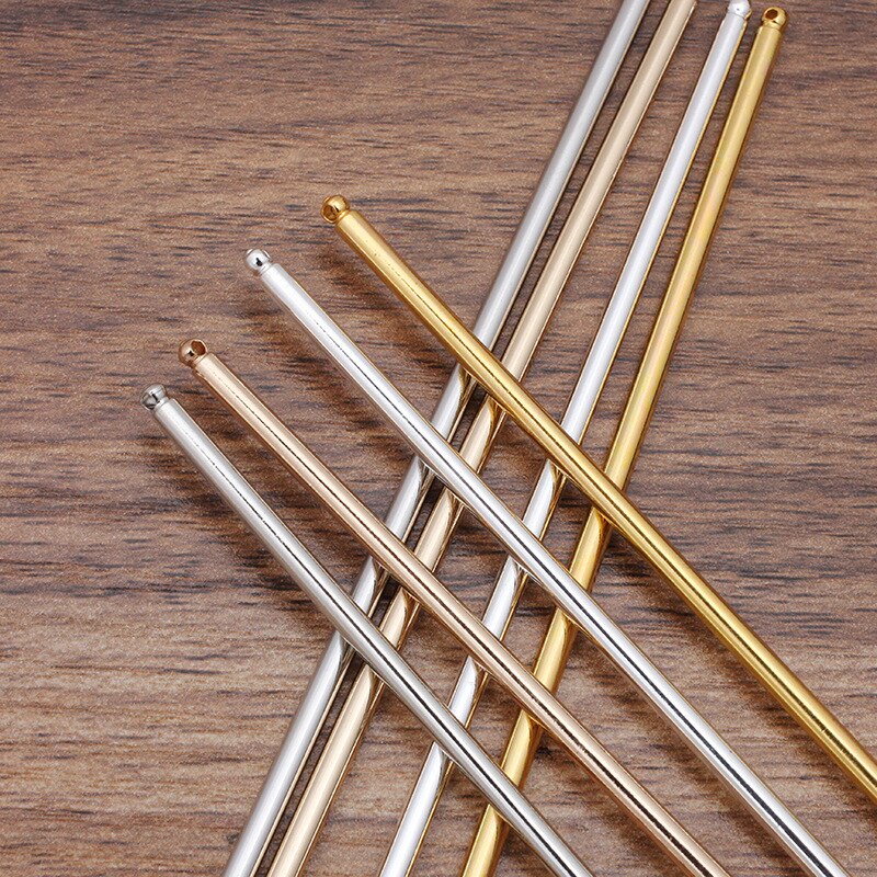 50 st 125mm*3mm vintage metall hårpinne basinställning 4 färger pläterade hårnålar diy tillbehör för smycken