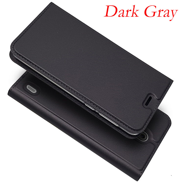 Luxury Leather Flip Case For Nokia 2 Wallet Book Cover For Nokia2 Case Nokia 2 TA-1029 TA-1035 5" Phone Case Hoesje Coque Fundas: Dark Gray