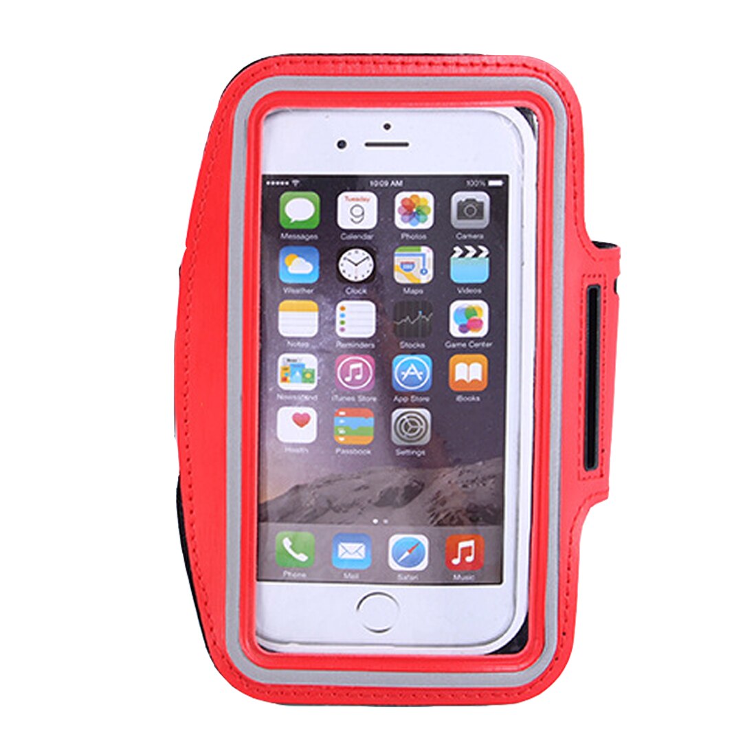 Impermeabile Universale Brassard Corsa e Jogging Palestra Cassa del Bracciale di Sport Del Telefono Mobile della Fascia di Braccio Del Sacchetto Del Supporto per il iPhone 6 7 8 Smartphone: 4.7 inch red