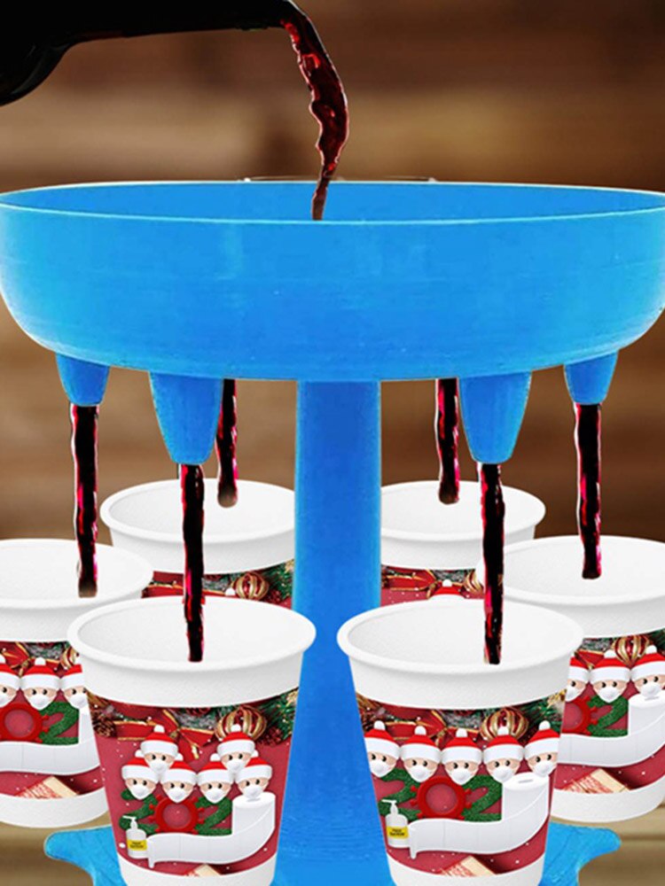 Distributeur de boissons, support pour 6 verres à liqueur, séparateur de vin portable, accessoire de jeu à boire pour bar, distributeur de gobelets en verre, outil de cuisine