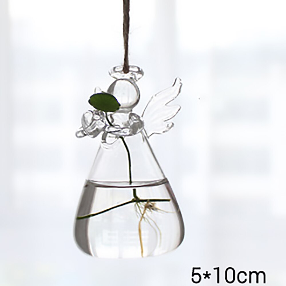 1Pcs Hanging Glass Vase Transparent Hydroponic Container Terrarium Flower Plant Pot Garden Home Wedding Decoration: 5