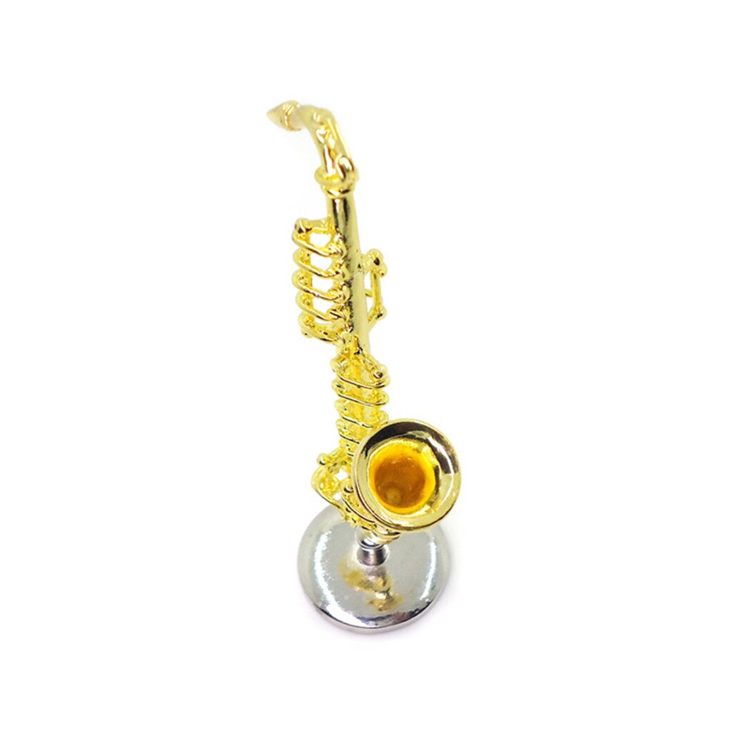 Educatief poppen Miniatuur Saxofoon 1:6 Mini Poppenhuis Mini Instrument Leuke Poppenhuis Mini Saxofoon T718