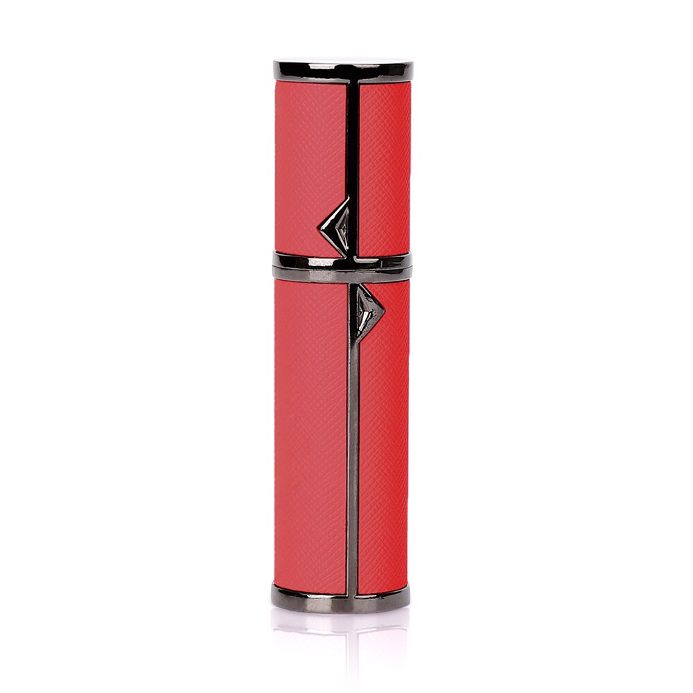 Tokinten parfumeflaske 5ml mini parfume atomizer aluminium genopfyldelig sprayflaske rejse tæt beholder bundventil: Rød