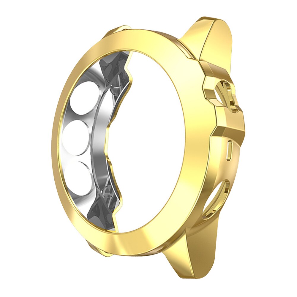 Étui de protection en TPU souple de couleur plaquée pour montre Garmin Fenix 5X, couvercle de montre léger pour Fenix 5 X, accessoires à coque fine: Gold