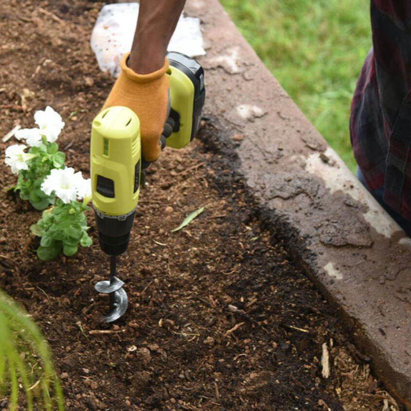 Herramienta de excavación de agujeros para plantar plantas, taladro de suelo rugoso, suelo blando de jardín, girar, excavar, zanahoria, herramienta de plantación