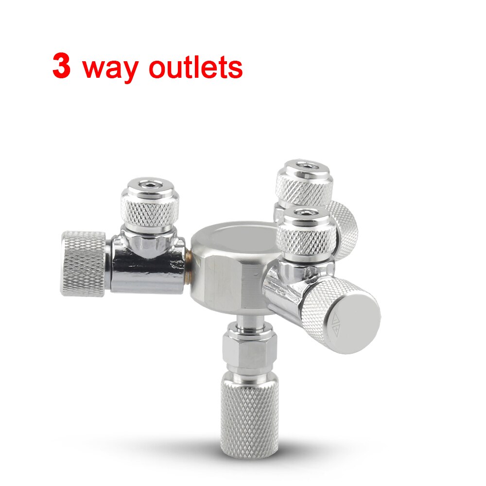 Rvs Aquarium Multi Manier CO2 Distributeur Splitter Naaldventiel, Terugslagklep Bubble Counter Voor Solenoid Regulator