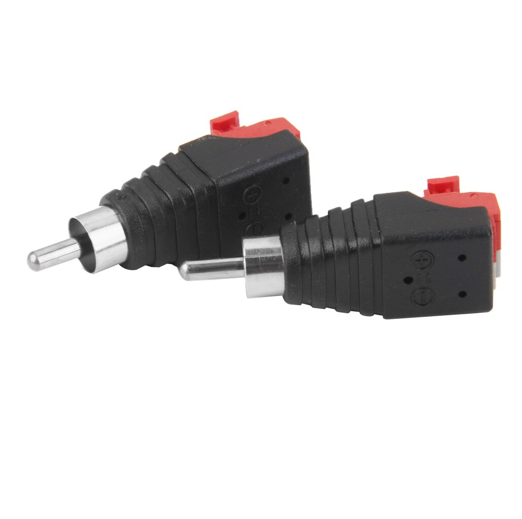 RCA Stecker Kabel Adapter Stecker Jack Drücken Sie Typ für CCTV Kamera Pack von 10