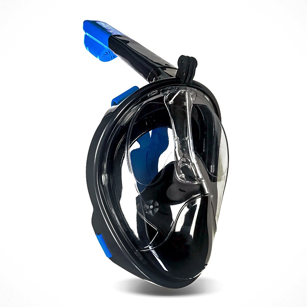Anti Fog Full Face Diving Mask Snorkeling Underwater Scuba Respiratory Masks Safe Waterproof Swimming Equipment for Adult: Black Blue / L/XL