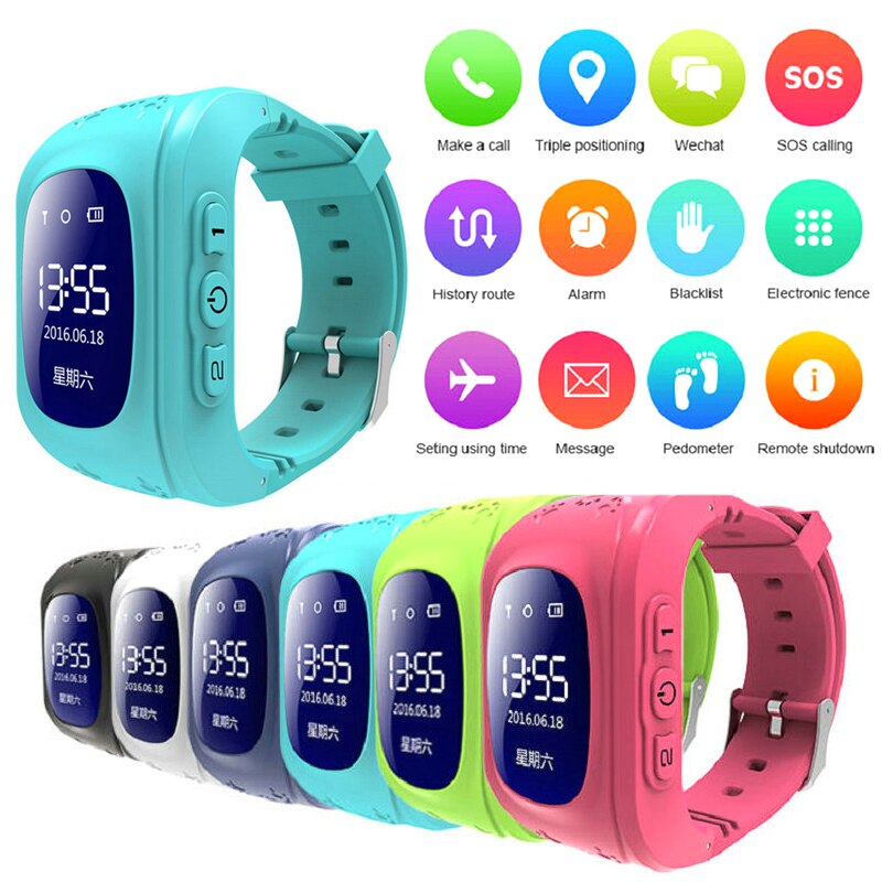Smart Wrist Watch Kids Smart Positioning Call Watches Multi-Language for Children Wristwatch Sport Fitness Wristband Clock