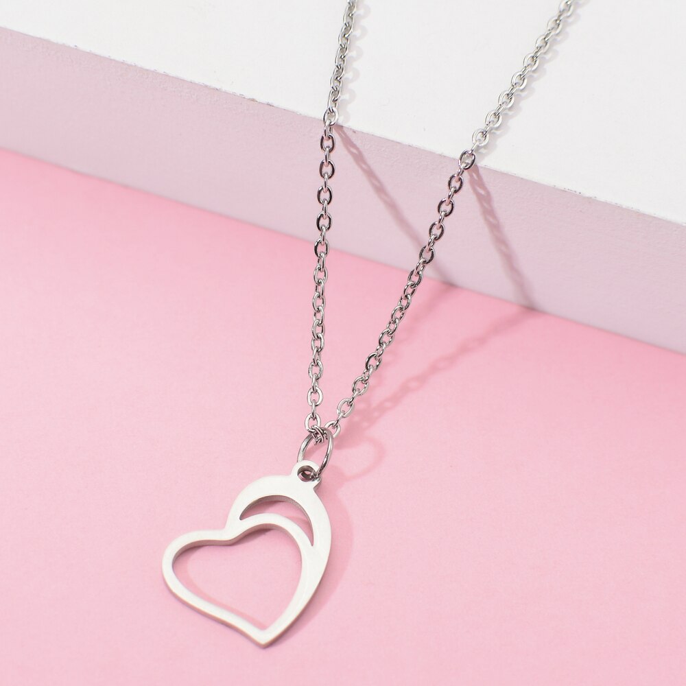 ZMZY złoto srebro kolor 316L ze stali nierdzewnej stalowy wisiorek naszyjnik kobiety biżuteria Boho łańcuch Colar Choker naszyjniki moda artystyczna
