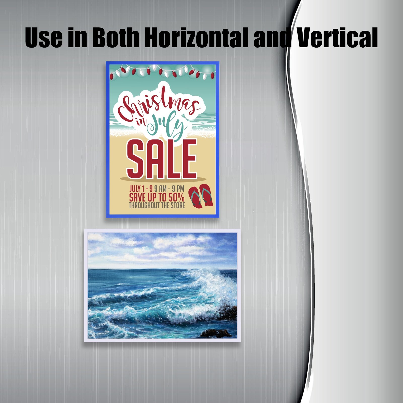 A3 Document Sign Holder Frosted Magnetic File Frame PVC Poster Picture Notice Display Frame for Whiteboard Fridge Cabinet Wall