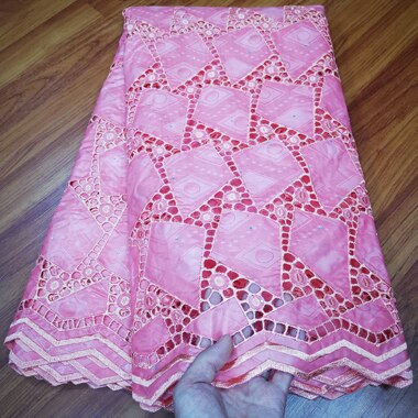 Bazin-tissu africain riche et rose, tissu africain, coton riche en dentelle brodée, ensemble en dentelle africaine, YLC824: AS PIC1
