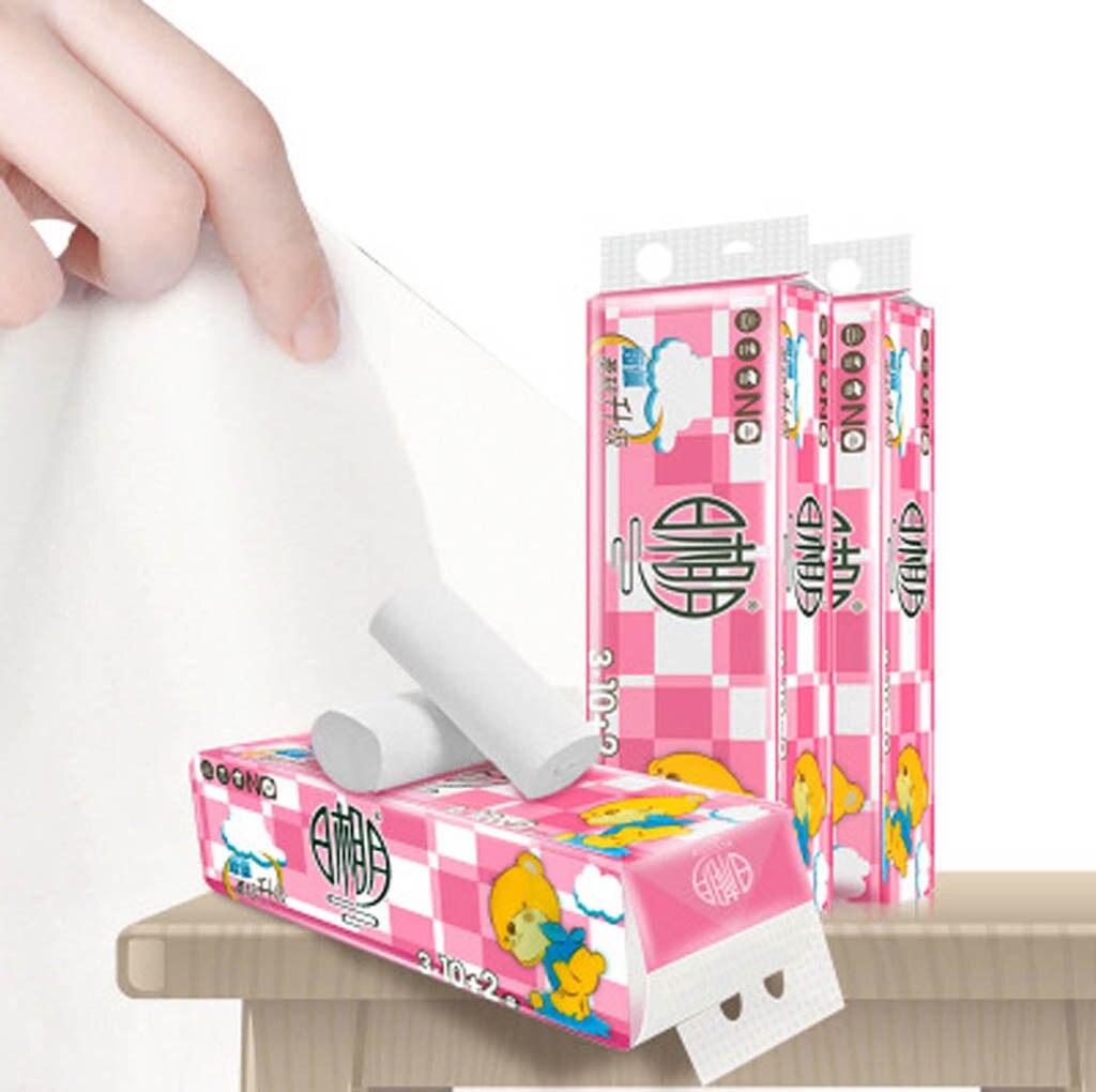 12 PCS Roll Paper Tissue Paper Roll Napkin Paper Towel Household Paper toilet paper rolls pack rolling paper D401