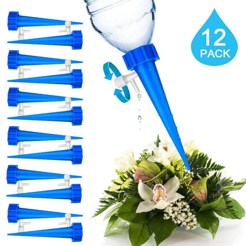 12Pcs Plant Water Funnel Flower Drip Spikes Automatically Watering Tools Hogard