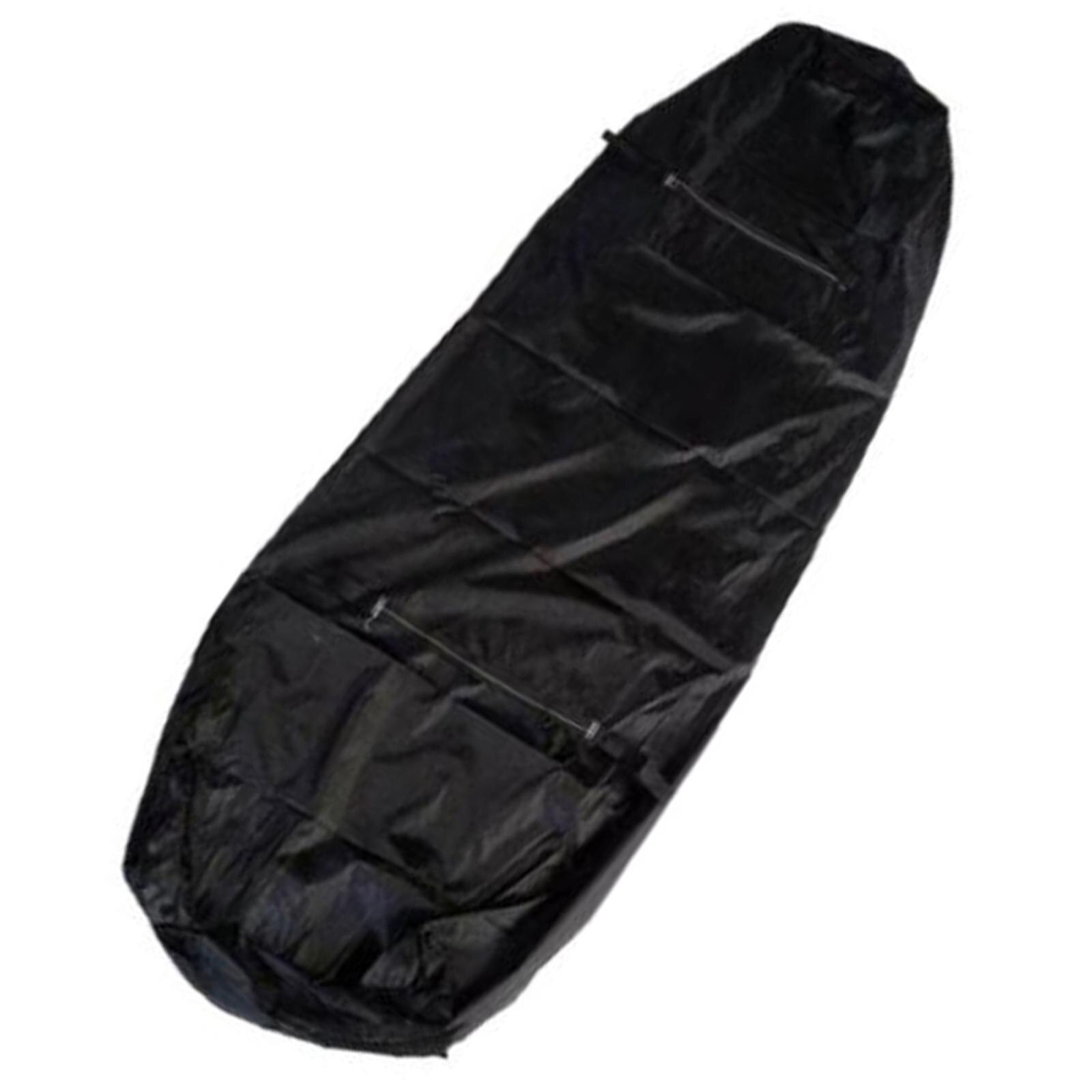 Disposable Body Bag Stretcher Waterproof Portable Oxford Cloth Black with Zipper Heavy Duty for Camping Sleeping Hiking Outdoor