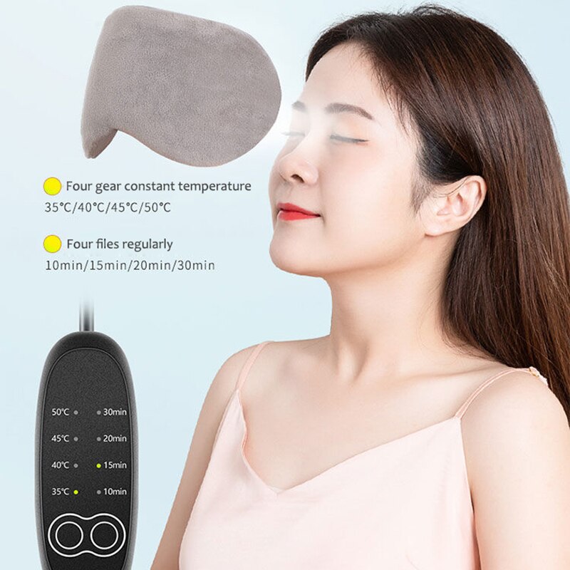 Steam compress eye mask USB silk charging sleep sense shading students boys and girls relieve eye fatigue and remove dark