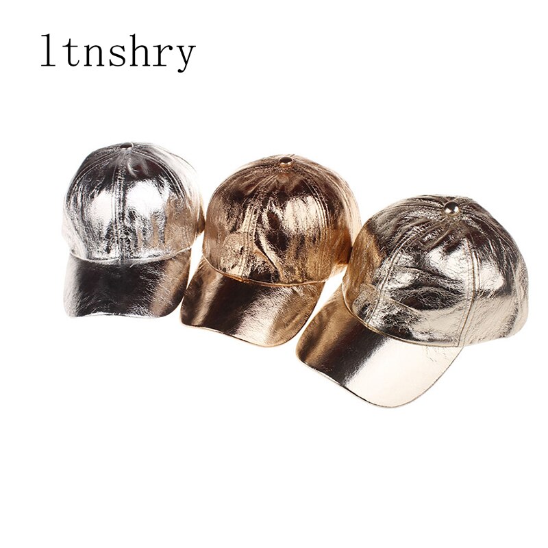 Neue Pop unisex Mann Frau Gold Silber Champagner Funkelnden Einstellbare Außen Hysteresen-Hütte Baseball Deckel gorro einstellbar
