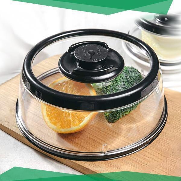 1pc Vacuum Food Seal Cover Kitchen Tool 15x19x7.5cm Home Preserve Cooking Food Fresh Vacuum Food Seal Cover Accessories: Black