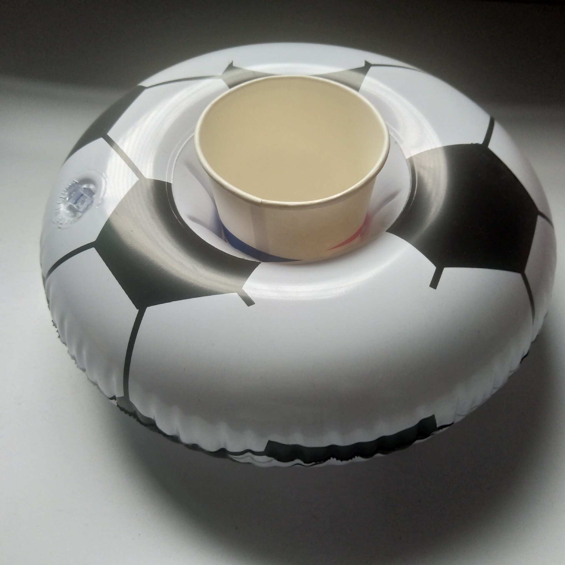 Pvc Opblaasbare Flamingo Zwembad Drinken Bekerhouder Halloween Outdoor Decoraties Watermeloen Cherry Citroen Voetbal Speelgoed: Football