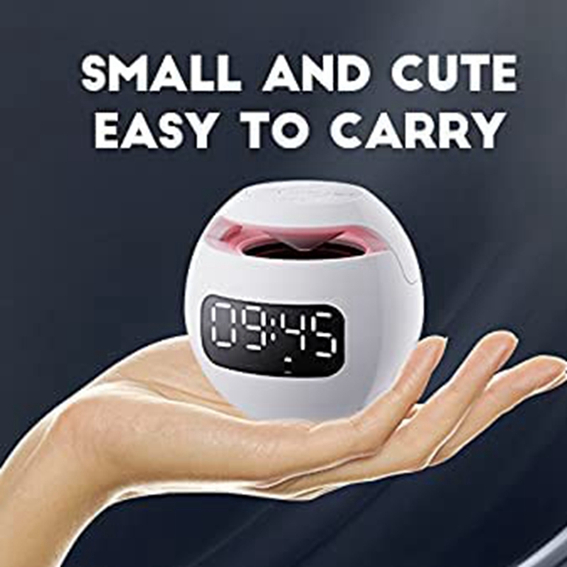 Digital Alarm Clock for Kids, Multifunctional Bass Bluetooth Portable Wireless Speaker with Radio Alarm Clock