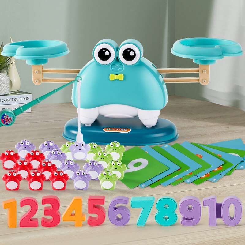 QWZ Fishing Math Toys Montessori For Kids Balance Scale Learning Education Puzzle Toy Board Game for Children Christmas