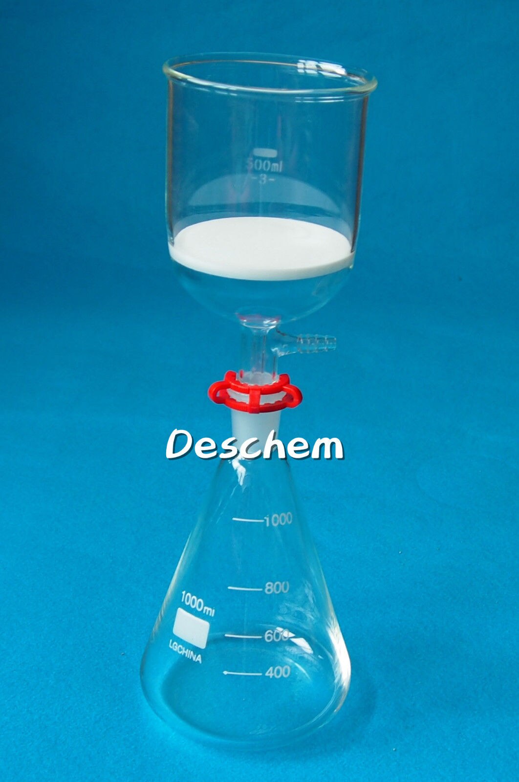 Lab Glas Zuig Filtratie Kit, 500 ml Buchner Trechter & 1000 ml Erlenmeyer