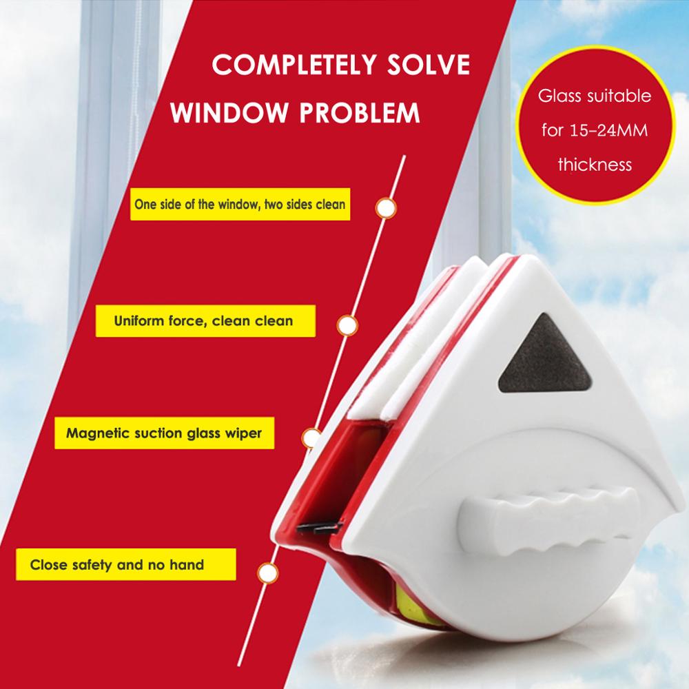 3-30mm Magnetic Double Side Window Home Glass Cleaner Surface Brush Wiper Cleaning Tool