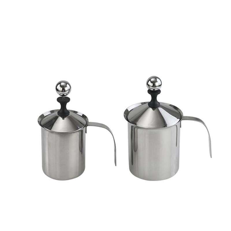 400/800Ml Handmatige Melkopschuimer Rvs Cappuccino Melk Creamer Schuim Mesh Koffie Foamer Creamer Keuken Applicance