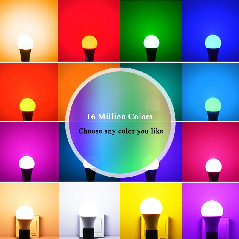 Smart  e27 rgb bluetooth højttaler led pære lys 12w musik spiller dæmpbar trådløs led lampe med 24 nøgler fjernbetjening