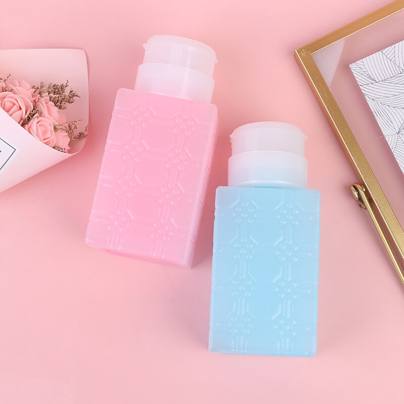 1 PC 220ML Empty Pump Dispenser Container Cleaner Nail Polish Remover Liquid Bottle