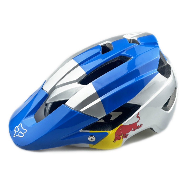 Red Bull Mountain Bike Pneumatic Helmet Highway Wind Breaking Ultra Light Integrated Riding Safety Protective Equipment: SKY BLUE
