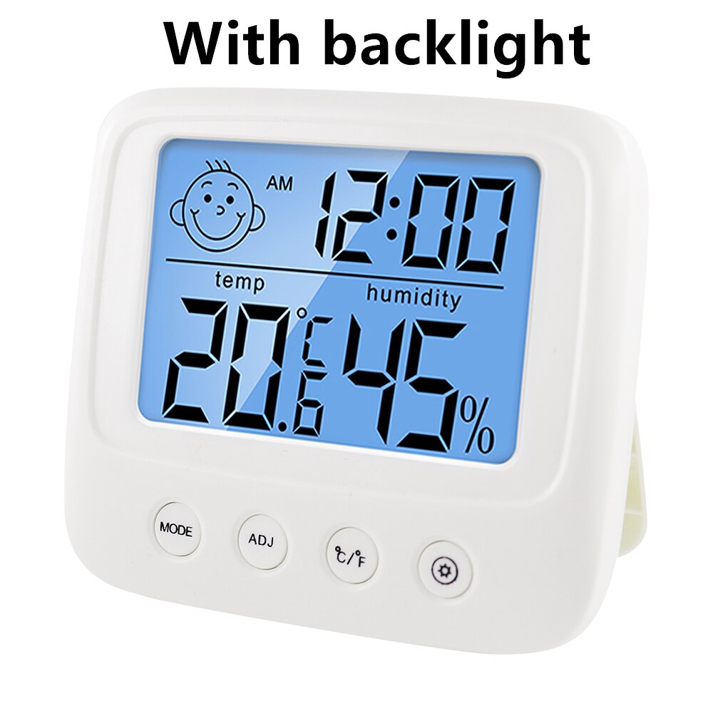 LCD Electronic Digital Temperature Humidity Meter Indoor Outdoor Thermometer Hygrometer Weather Station Clock: E0828-S