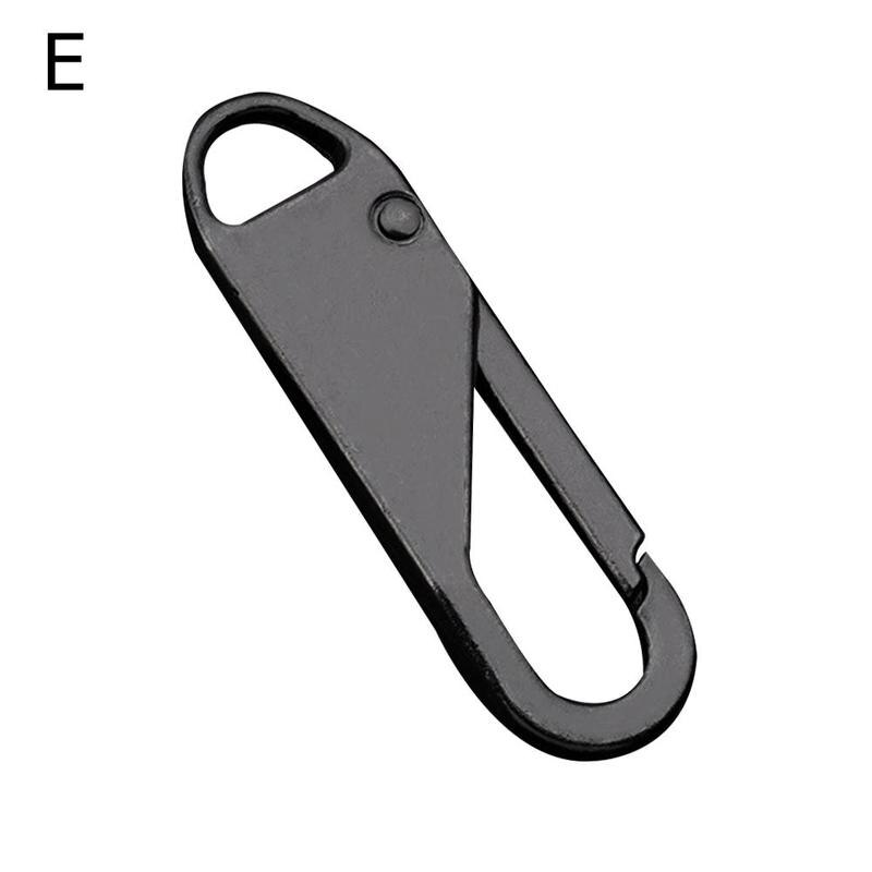 6 Pcs Universal Zipper Pull Tab Replacement Metal Handle Zipper Extender Handle Fixer Zipper Sliders for Backpack Jacket Handbag: Gun black