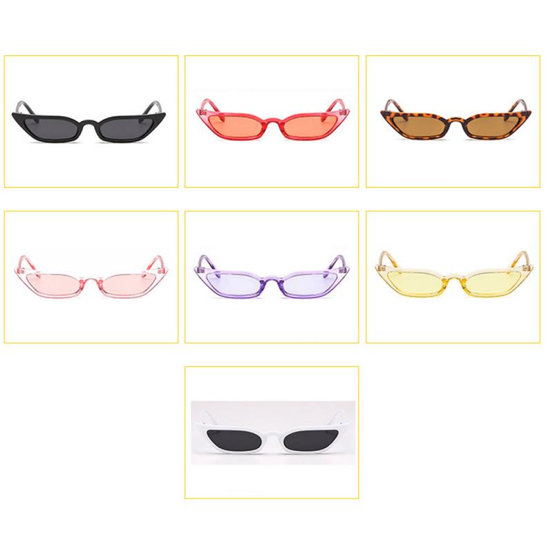 Cat 'S Eye Zonnebril Mode Uv 400 Zonnebril Kleine Frame Persoonlijkheid Scherpe Hoek Zonnebril Kleurrijke Brillen Voor Vrouwelijke