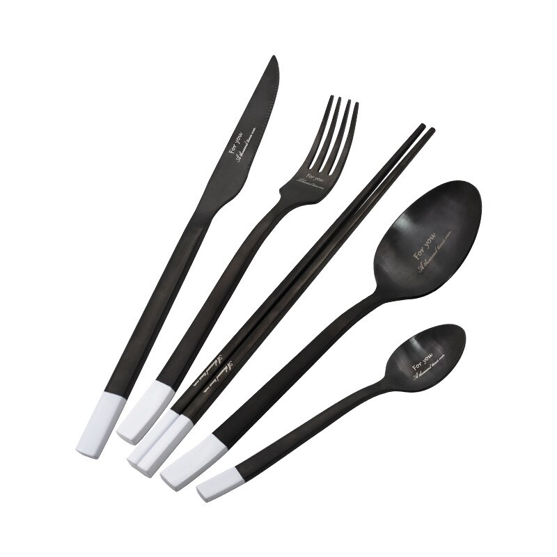 Stainless steel cutlery fork spoon knife set tableware western tableware set cutlery wedding silverware set