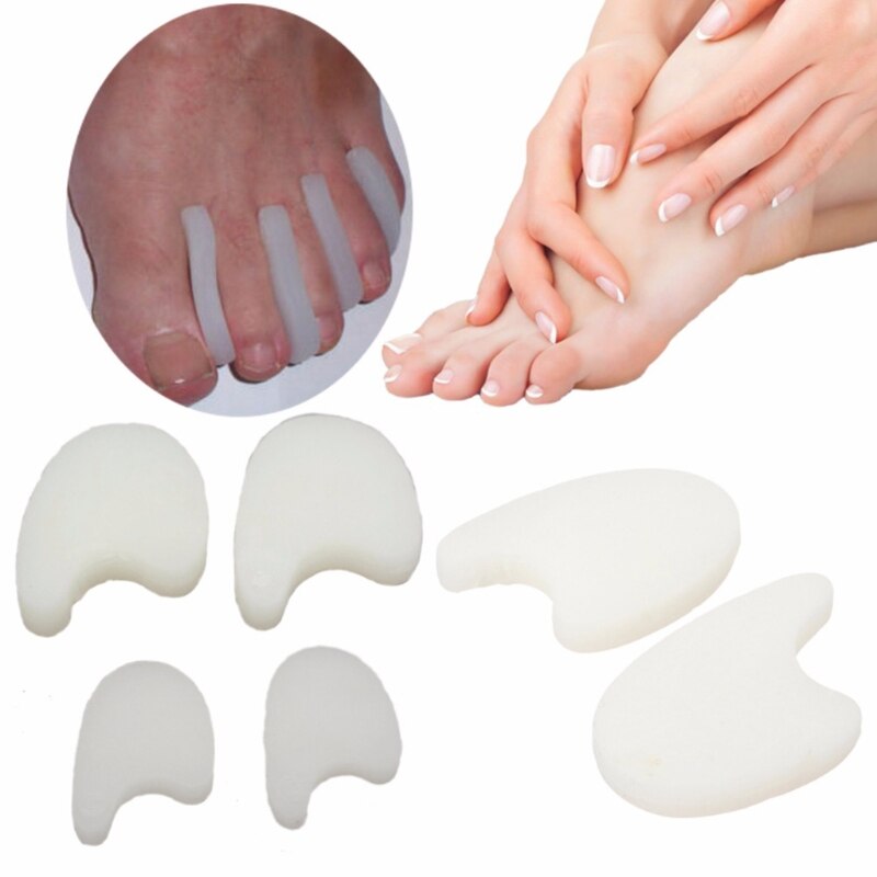 2x Silicone Gel Toe Wedge Separators Polymer Pad Foot Protector Spacers Cushion