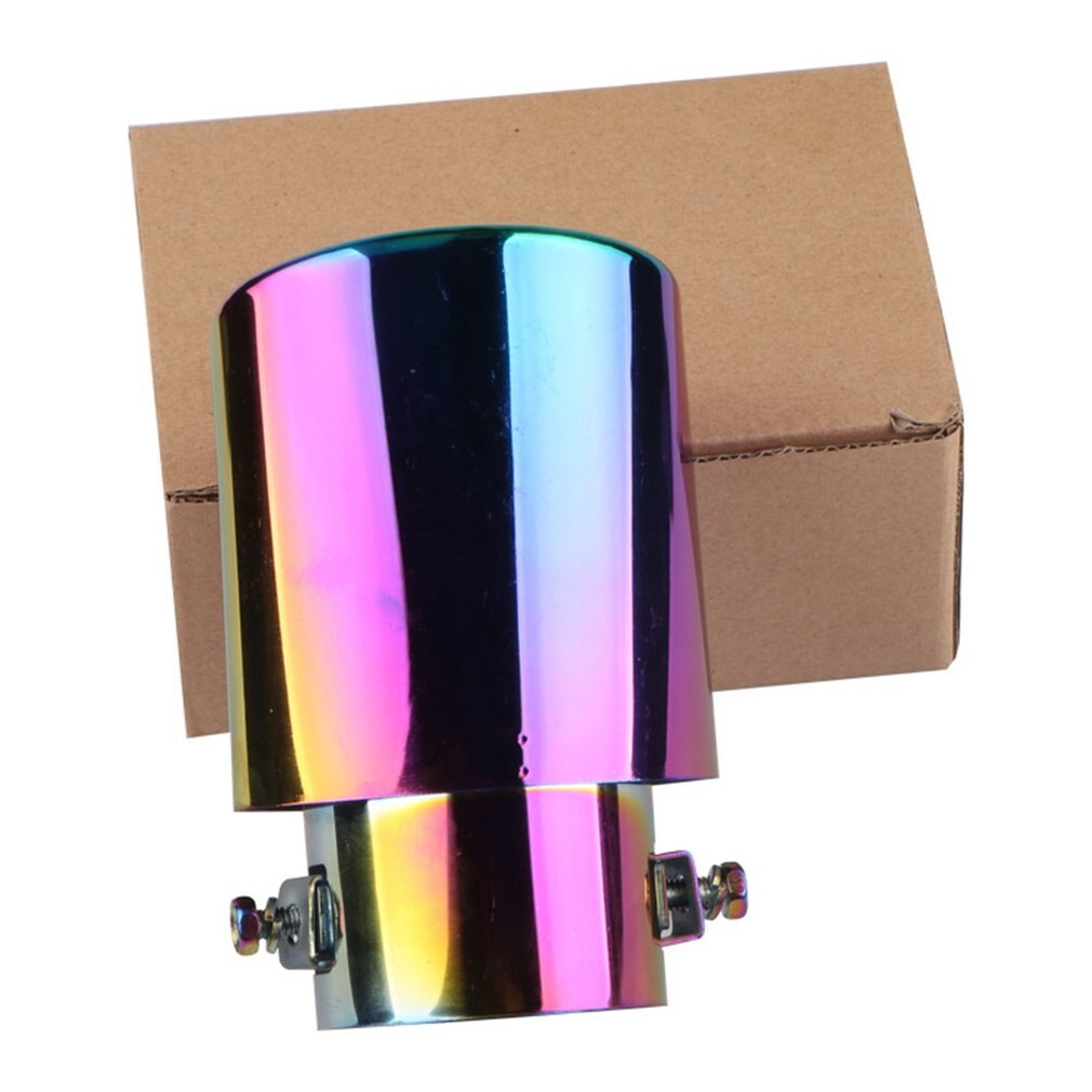 Universal Stainless Steel Car Exhaust Tail Muffler Throat Modified Exhaust Pipe Stainless Steel Silencer