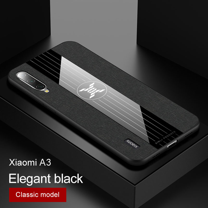 Voor Xiao mi mi A3 case COVER Luxe Zachte Siliconen Frame En Magnetische ring Houder Back Cover Voor Xio Mi mi A2 A3 TELEFOON Gevallen Capa: Xiaomi Mi A2 / Black No Ring