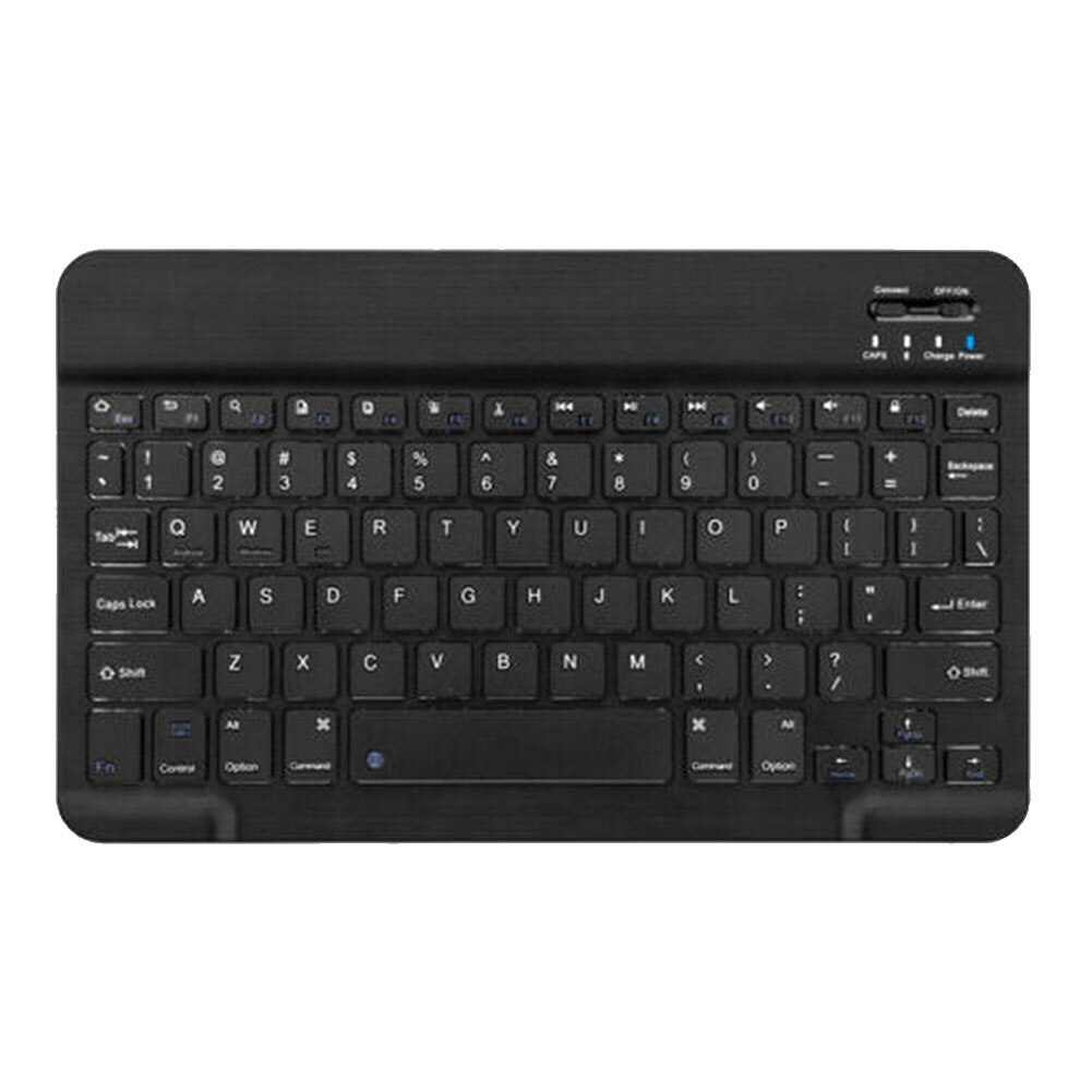 Wireless Bluetooth Keyboard For ipad Phone Tablet Russian Spainish French Arabian Recharger Keyboard For Android ios Windows: English Black