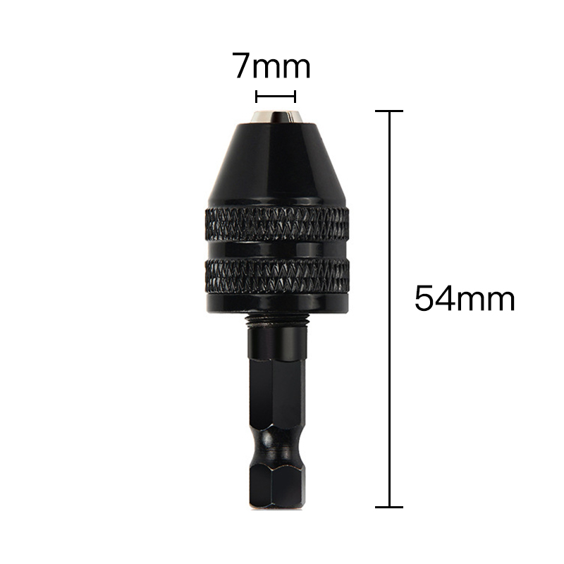 Portabrocas con mango hexagonal multifuncional, rango de sujeción de 0,3-3,6mm, accesorios de molino eléctrico, adaptador de herramienta, broca eléctrica: Black head