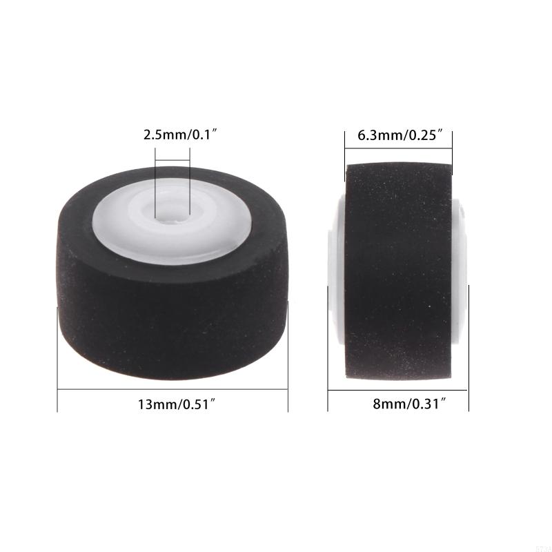 573A 5Pcs 13x8.5x2.5mm Cartridges Audio Radio Roller Tape Recorder Pressure Cassette Belt Pulley Wheel Player Technic