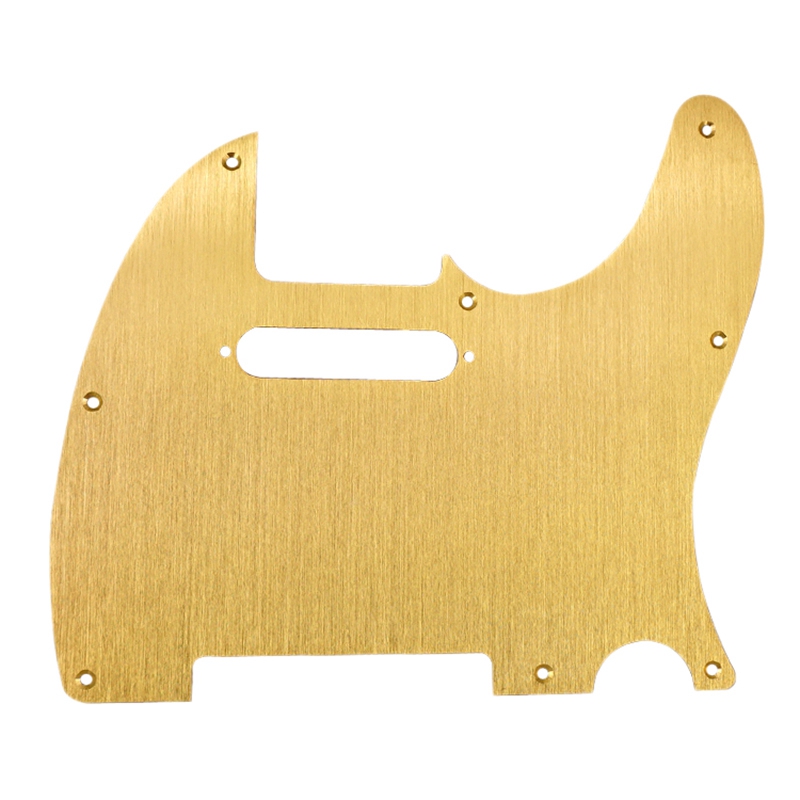 Pickguard pour guitare Tele 8 trous, protection de sélection en métal pour remplacement de Pickguard Telecaster Standard: Golden