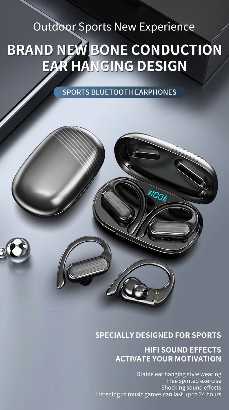 Auricolare Bluetooth wireless Qualità audio HD Auricolare universale stereo Touch Light Prezzo basso senza scatola di imballaggio: Default Title