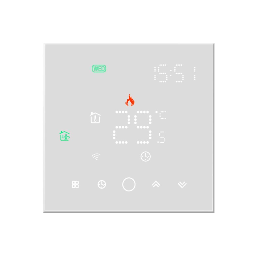 BHT-003-GALW 95-240V Wifi Smart Warm Floor Temperature Controller Voice Control Electric Heating Wall Thermostat