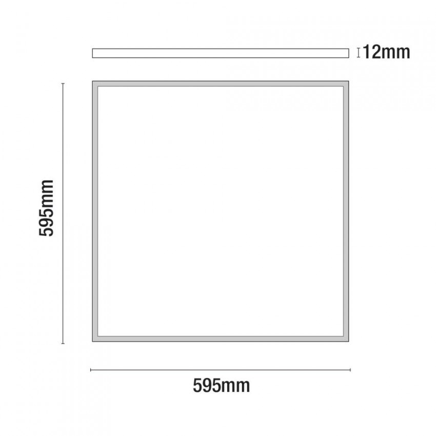 Panel LED Ultraslim Cuadrado 36W 3200lm 600x600mm 4000K 7hSevenOn